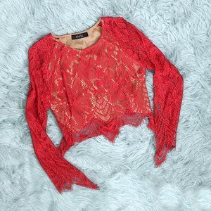 Angl Top in Red Lace